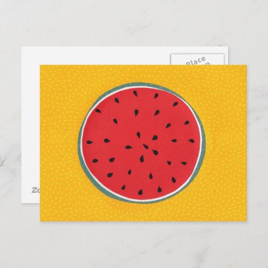 Carte postale de pastèque japonaise (Devant / Derrière)