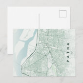 Carte postale de Patna en Inde avec un design mini (Devant / Derrière)