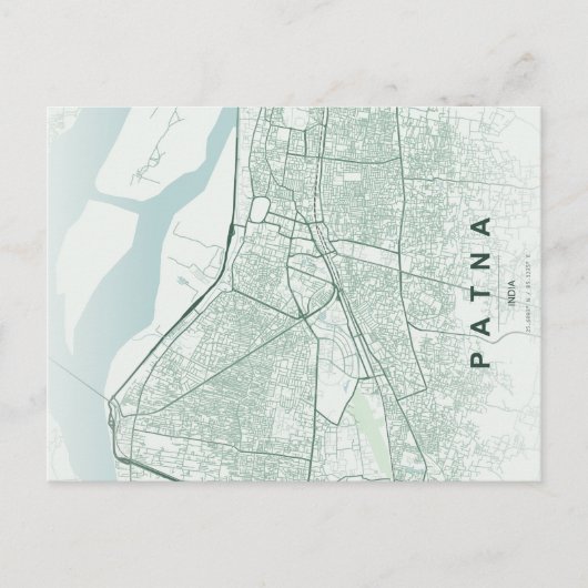 Carte postale de Patna en Inde avec un design mini (Devant)
