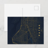 Carte postale de Patna en Inde avec un design mini (Devant / Derrière)