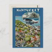 Carte postale de paysage de l'île de Nantucket (Devant / Derrière)