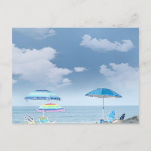 Carte postale de paysage de plage moderne dans la