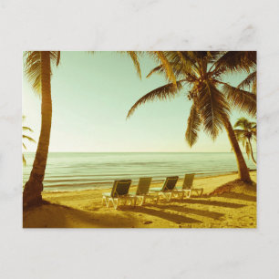 Carte postale de paysage de plage moderne dans la