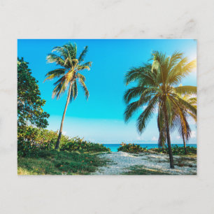 Carte postale de paysage de plage moderne dans la