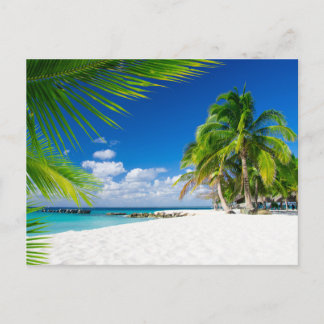 Carte postale de paysage de plage moderne dans la