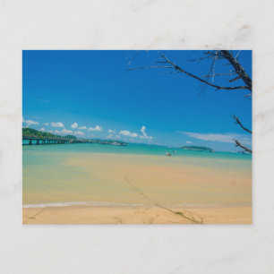 Carte postale de paysage de plage moderne dans la