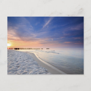Carte postale de paysage de plage moderne dans la