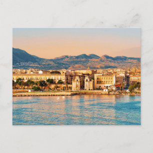 Carte postale de paysage de plage moderne de la na