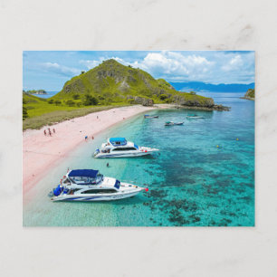 Carte postale de paysage de plage moderne de la na