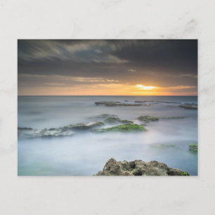 Carte postale de paysage de plage moderne de natur
