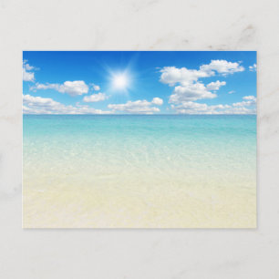Carte postale de paysage de plage moderne de natur