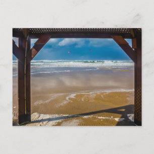 Carte postale de paysage de plage moderne de natur