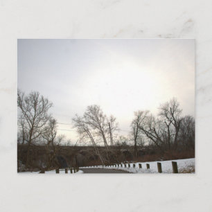 Carte postale de paysage hivernal enneigé