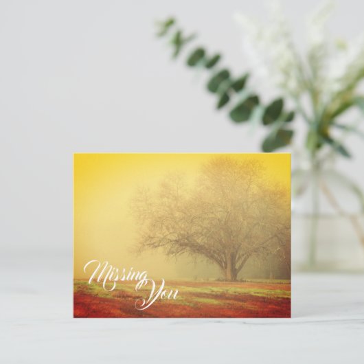 Carte postale de paysage "Tu me manques" (Debout devant)