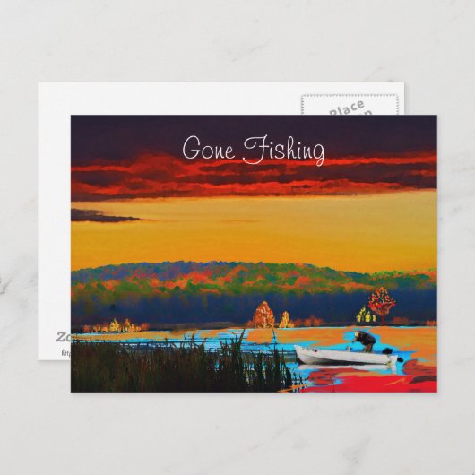 Carte postale de pêche (Devant / Derrière)