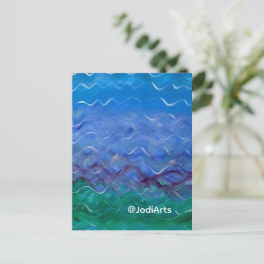 Carte postale de peinture à l'eau (Debout devant)