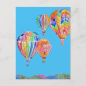 Carte postale de peinture aquarelle de ballon à ai (Devant)