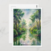 Carte postale de peinture aquarelle du parc Jean L (Devant / Derrière)