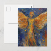 Carte postale de peinture d'ange magnifique (Devant / Derrière)