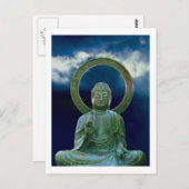 Carte postale de peinture de bouddha de bronze (Devant / Derrière)