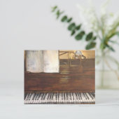 Carte postale de peinture de piano de Willowcatdes (Debout devant)