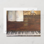 Carte postale de peinture de piano de Willowcatdes (Devant / Derrière)