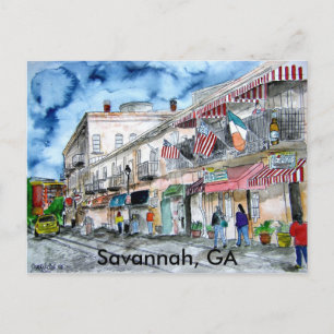 Carte postale de peinture de rue de la rivière SAV
