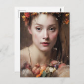 Carte postale de peinture féminine Renaissance (Devant / Derrière)