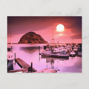 Carte postale de peinture Teintes du port