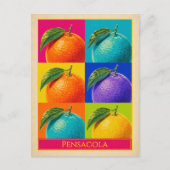 Carte postale de Pensacola Floride Oranges Art Pop (Devant)