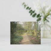 CARTE POSTALE DE PENSÉE DE HAIKU DU CHEMIN DE (Debout devant)