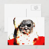Carte postale de Père Noël de zombi (Devant / Derrière)