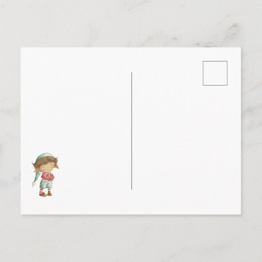 Carte postale de Père Noël Elf (Dos)