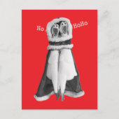 Carte postale de Père Noël en poulet en caoutchouc (Devant)