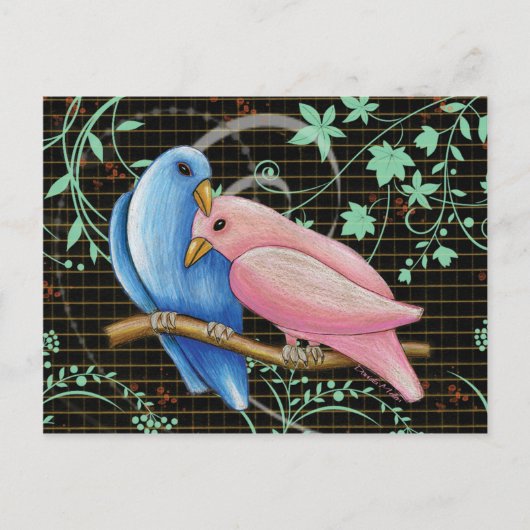 Carte postale de perruches (Devant)