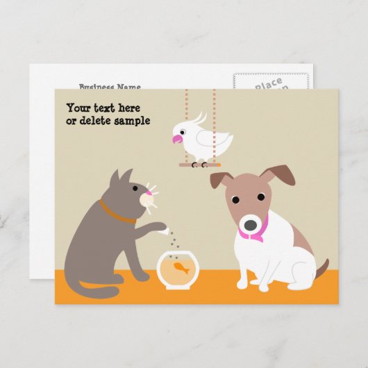Carte postale de Pet Sitter (Devant / Derrière)