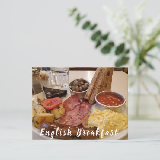 Carte postale de petit-déjeuner anglais (Debout devant)