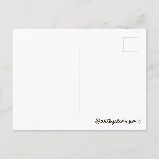 carte postale de petite souris (Dos)