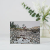 Carte postale de phare de point de Pemaquid (Debout devant)