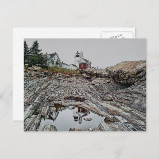 Carte postale de phare de point de Pemaquid (Devant / Derrière)