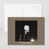 Carte postale de Philadelphie la nuit (Devant / Derrière)