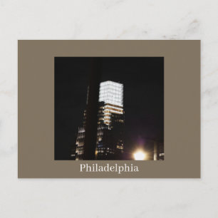 Carte postale de Philadelphie la nuit