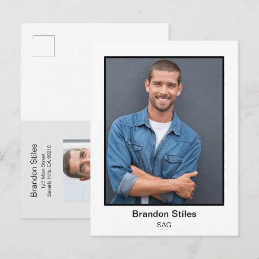 Carte postale de photo d'acteur (Devant / Derrière)