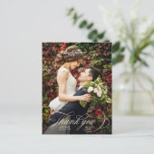 Carte postale de photo de mariage en calligraphie  (Debout devant)