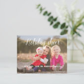 Carte postale de photo de Noël blanc (Debout devant)