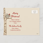 Carte postale de photo de Noël de région boisée (Dos)