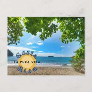 Carte postale de photographie de plage du Costa Ri