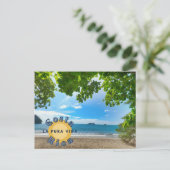 Carte postale de photographie de plage du Costa Ri (Debout devant)