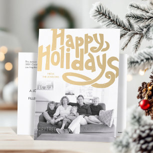Carte postale de photos Happy Holidays
