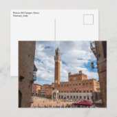Carte postale de Piazza del Campo, Sienne, Toscane (Devant / Derrière)